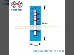 8 مستوى غير قابلة للإرجاع العلامات الحساسة لدرجات الحرارة العالية ل 37-65 °C/99-149 °F