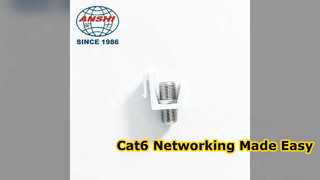 تركيب مقبس Keystone Cat6 بدون أدوات سهلة