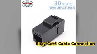 من السهل إعداد قارنة التوصيل Keystone Cat6 RJ45