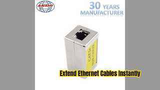 تمديد كابلات إيثرنت محمية بسهولة RJ45 مقرنة معدنية