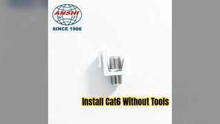 تركيب مقبس Keystone Cat6 بدون أدوات سهلة