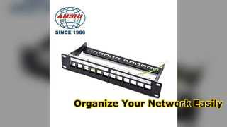 حل شبكة مدمج للوحة التصحيح ذات 12 منفذ Cat6
