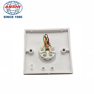 ANSHI RJ11 Socket ABS Material Network Cable Faceplate with Dust Shutter for RJ11 Voice Ethernet Wall Plat