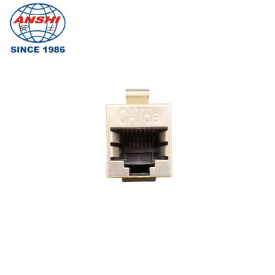 Cat5e Shielded Keystone Jack with Straight Through RJ45 Port for Stable Data Transmission