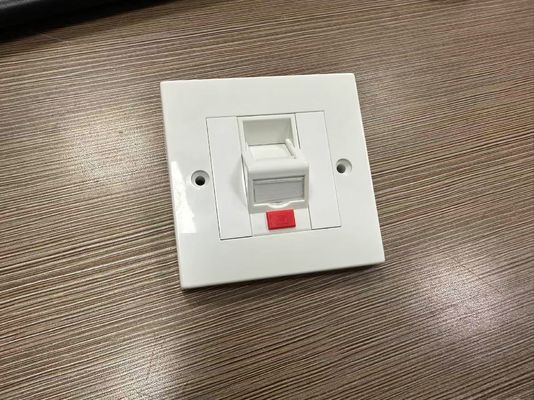 لوحة واجهة ANSHI LJ6C بنمط بريطاني، قابلة للتركيب السريع، بمنفذ واحد، إطار RJ45، 86*86 مم