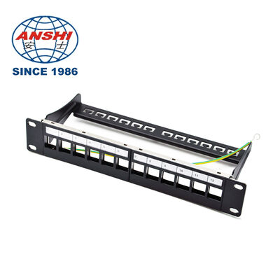 19 بوصة 32 منفذ فارغ STP FTP محمي RJ45 لوحة التصحيح CAT5E CAT6 لوحة توزيع الشبكة
