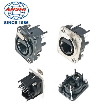 D-نوع لوحة جبل الصوت XLR المقبس RJ45 واجهة شبكة إيثرنت موصل مشترك للوحة المعدات