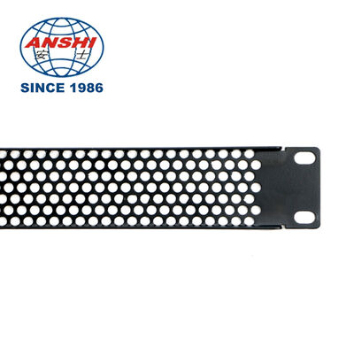 19 Inch 1U Detachable Ventilated Rack Panel With Round Cooling Holes, Dustproof Blank Baffle For Telecom Cabinet Cable Management