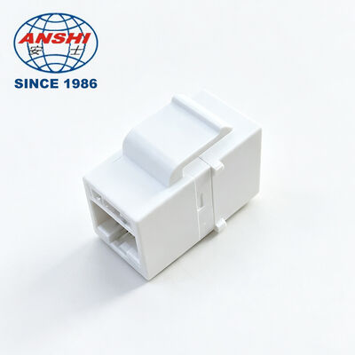 ANSHI 180 درجة مفتوحة الأدوات كيزتون جاك RJ45 CAT5E CAT6 CAT6A UTP أجزاء الاتصالات غير المحمية