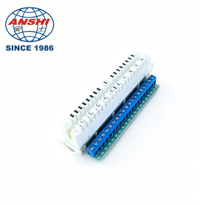 10 زوج 20 قطب LSA-PLUS وحدة PCB طرف موصل هاتف XL-011L ABS خلفي مثبت على لوحة توصيل أجزاء اتصالات
