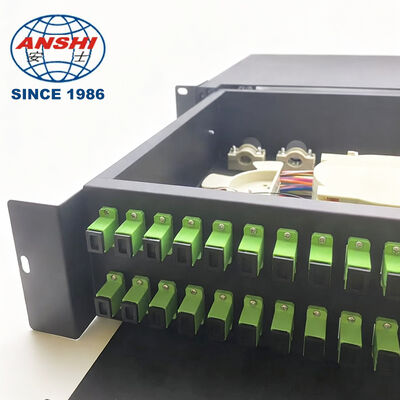 19" 1U Rack Mount Slide-out ODF Terminal Box 48 Ports SC LC Fibre Patch Panel Rackmount Enclosure Equipment 12-288 Core Capacity