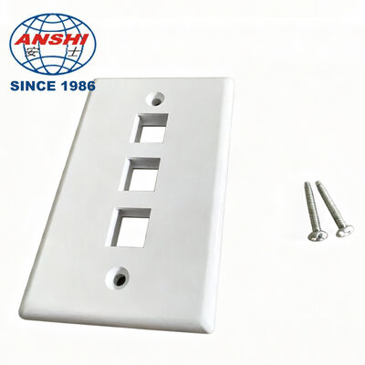 ANSHI 120 النوع الأمريكي القياسية الجدار الصعود لوحة وجه، 3 منفذ RJ45 RJ11