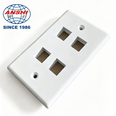 ANSHI 120 النوع الأمريكي القياسي لوحة وجهها على الحائط ، 4 منفذ RJ45 RJ11 منتج الاتصالات